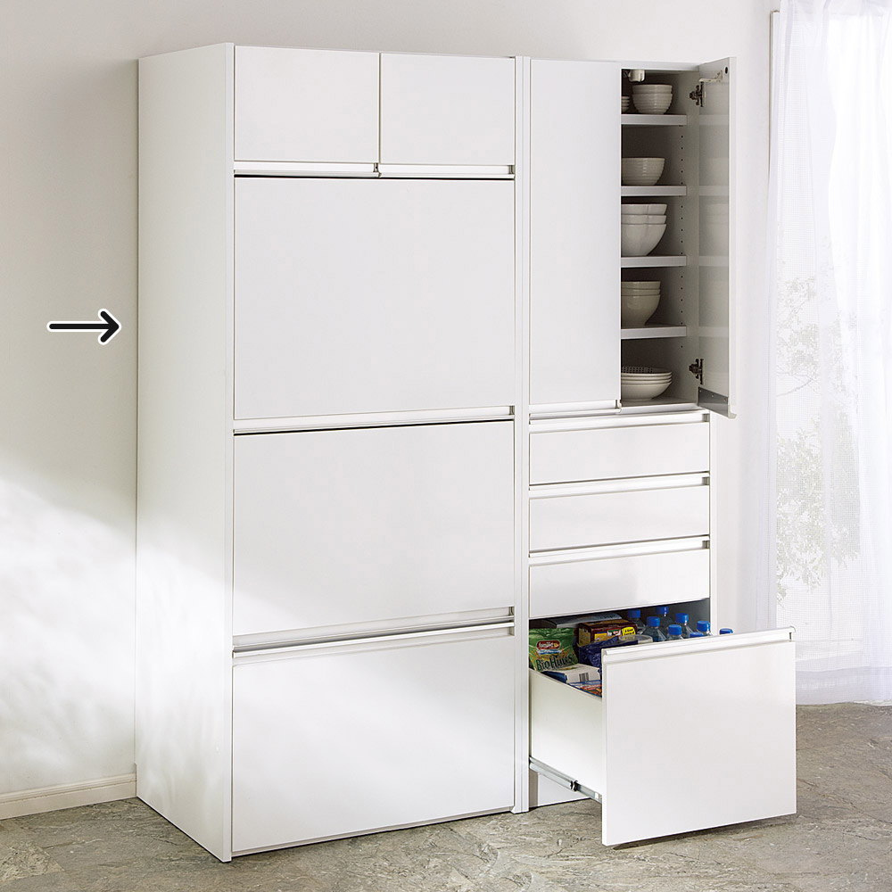 大型レンジがスッキリ隠せるダイニングボードシリーズ 家電タイプ・幅77.5cm キッチンボード キッチン収納 629810