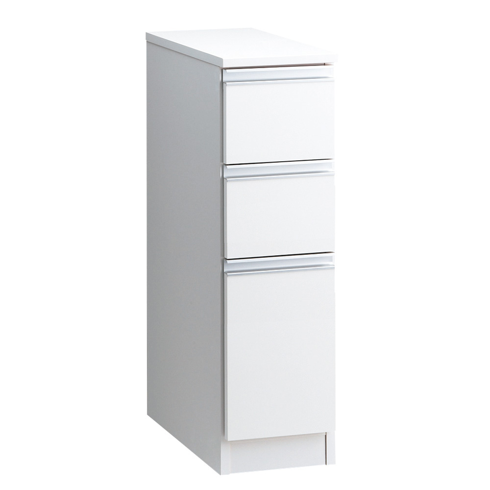 ［幅25奥行55高さ85cm］ キッチンすき間収納 引き出し3段 【Anyaシリーズ】 キッチンストッカー 隙間収納 キッチン収納 630128