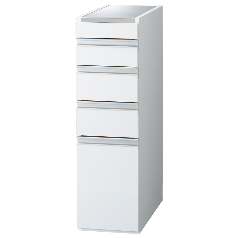 ［幅25奥行55高さ85cm］ダブルステンレス天板隙間収納庫 日本製 光沢仕上げ キッチンストッカー 隙間収納 キッチン収納 630316