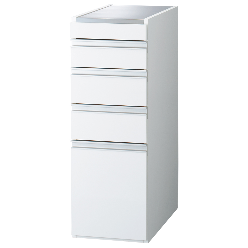 ［幅30奥行55高さ85cm］ダブルステンレス天板隙間収納庫 日本製 光沢仕上げ キッチンストッカー 隙間収納 キッチン収納 630317