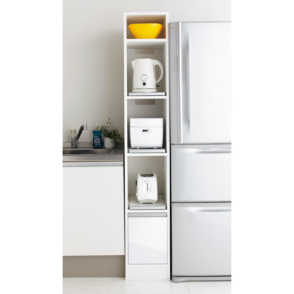 奥行スリム 幅が選べる 省スペース家電収納庫 幅30cm レンジ台 キッチンラック キッチン収納 630417