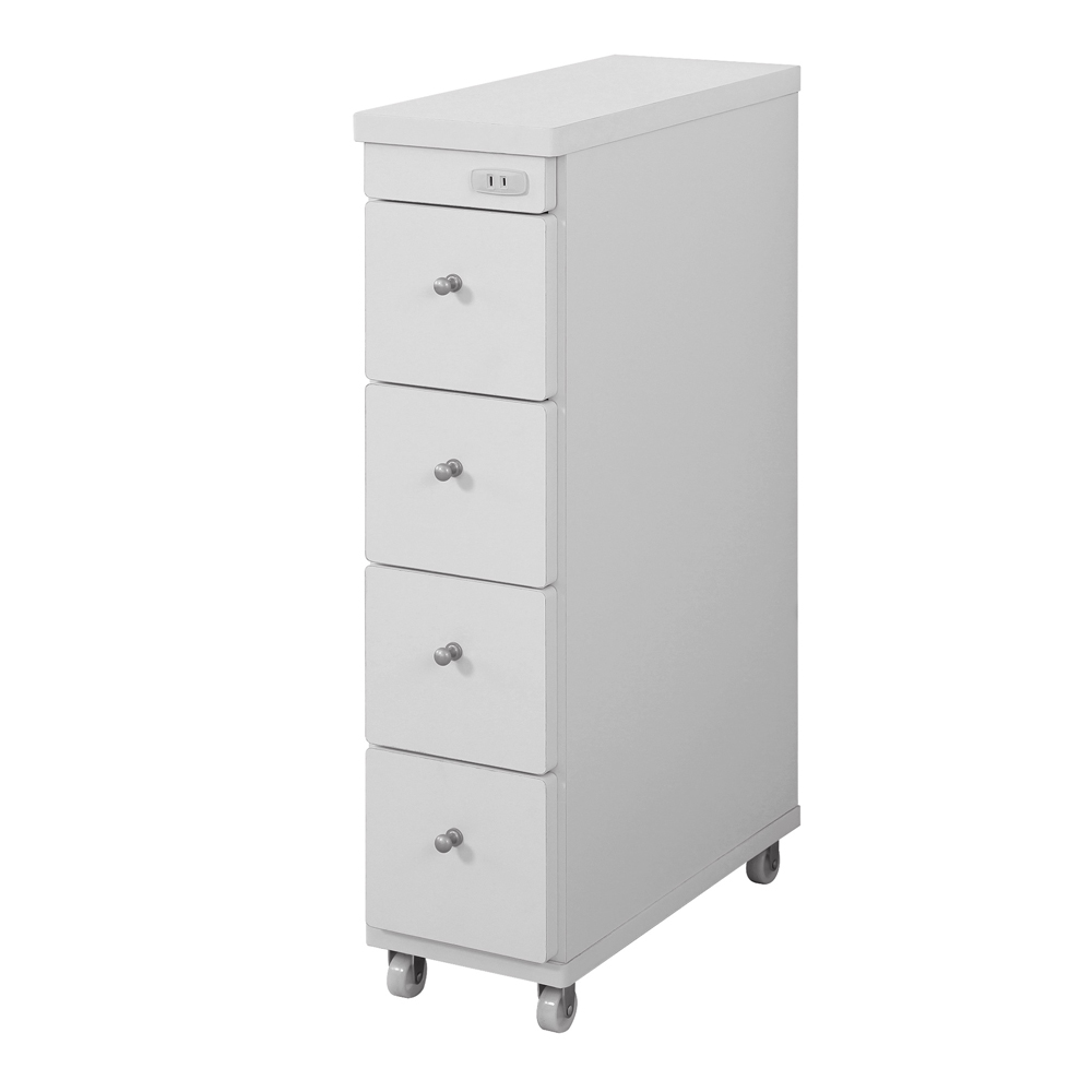 幅と奥行が豊富に選べるキャスター付きすき間チェスト 奥行44cm幅20cm 洗面所収納 隙間収納 トイレ 洗面所 ランドリー収納 631035