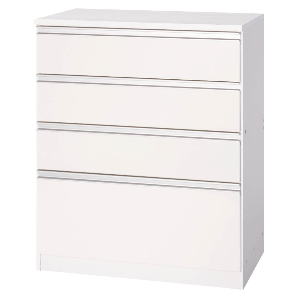 水回りでも安心の光沢洗面所チェスト ロータイプ・幅75cm 洗面所収納 隙間収納 トイレ 洗面所 ランドリー収納 631112