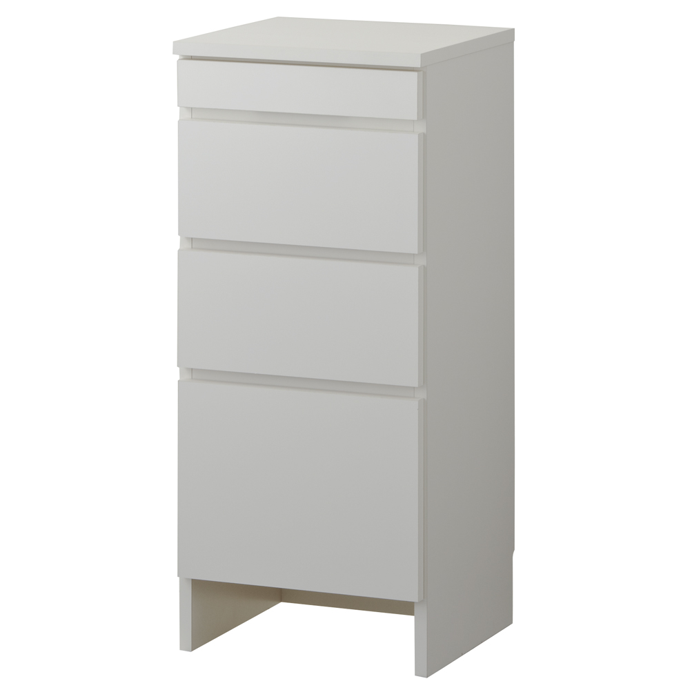 家事がしやすい サポート引き出しサニタリーチェスト ロータイプ 幅40.5cm 洗面所収納 隙間収納 トイレ 洗面所 ランドリー収納 631116