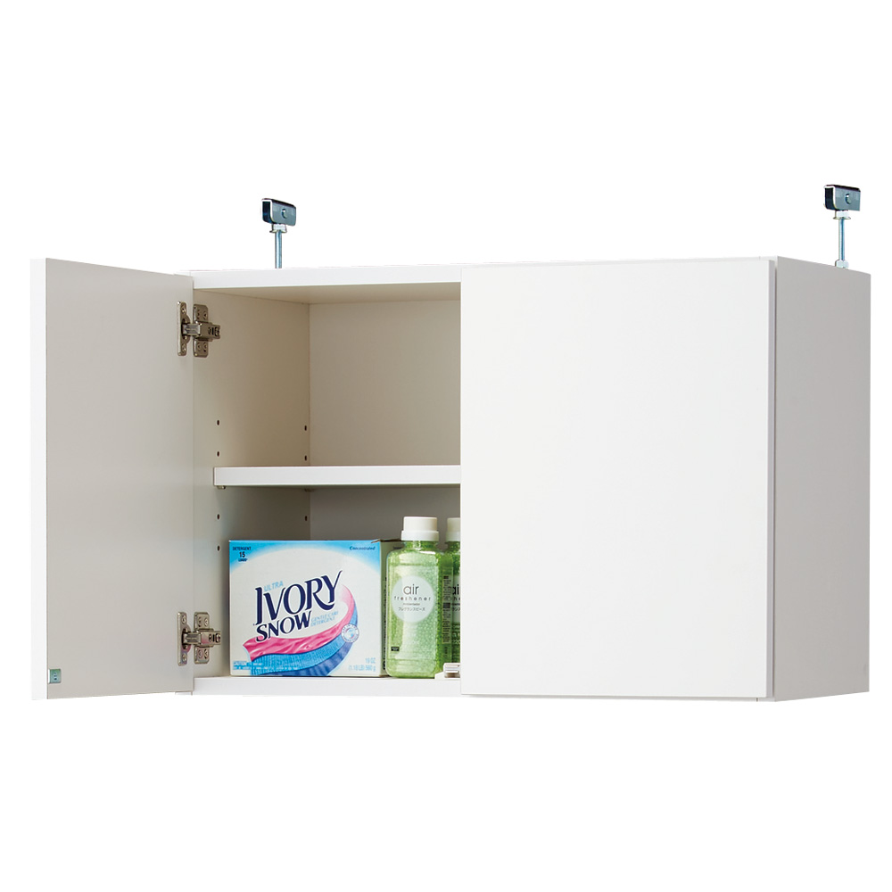 組立不要 天井まで使える薄型サニタリーチェスト 奥行23.5cm・幅60cm用「上置き(大)・高さ40cm」 洗面所収納 隙間収納 トイレ 洗面所 ランドリー収納 631143