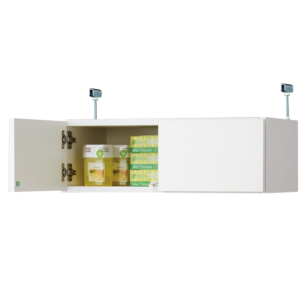 組立不要 天井まで使える薄型サニタリーチェスト 奥行31.5cm・幅60cm用「上置き(小)・高さ20cm」 洗面所収納 隙間収納 トイレ 洗面所 ランドリー収納 631149