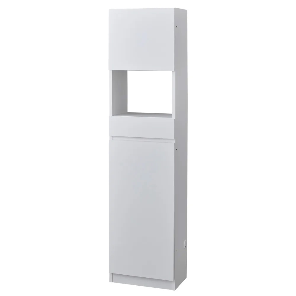 スイッチ避け壁面収納シリーズ スイッチよけタイプ(上台扉付き・下台扉)幅45cm奥行30cm CD DVDラック 本棚 ラック シェルフ 631428