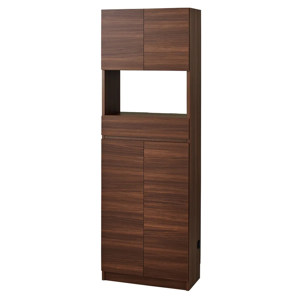 スイッチ避け壁面収納シリーズ スイッチよけタイプ(上台扉付き・下台扉)幅60cm奥行30cm CD DVDラック 本棚 ラック シェルフ 631429