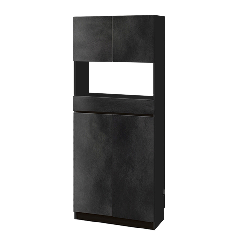 スイッチ避け壁面収納シリーズ スイッチよけタイプ(上台扉付き・下台扉)幅75cm奥行40cm CD DVDラック 本棚 ラック シェルフ 631433