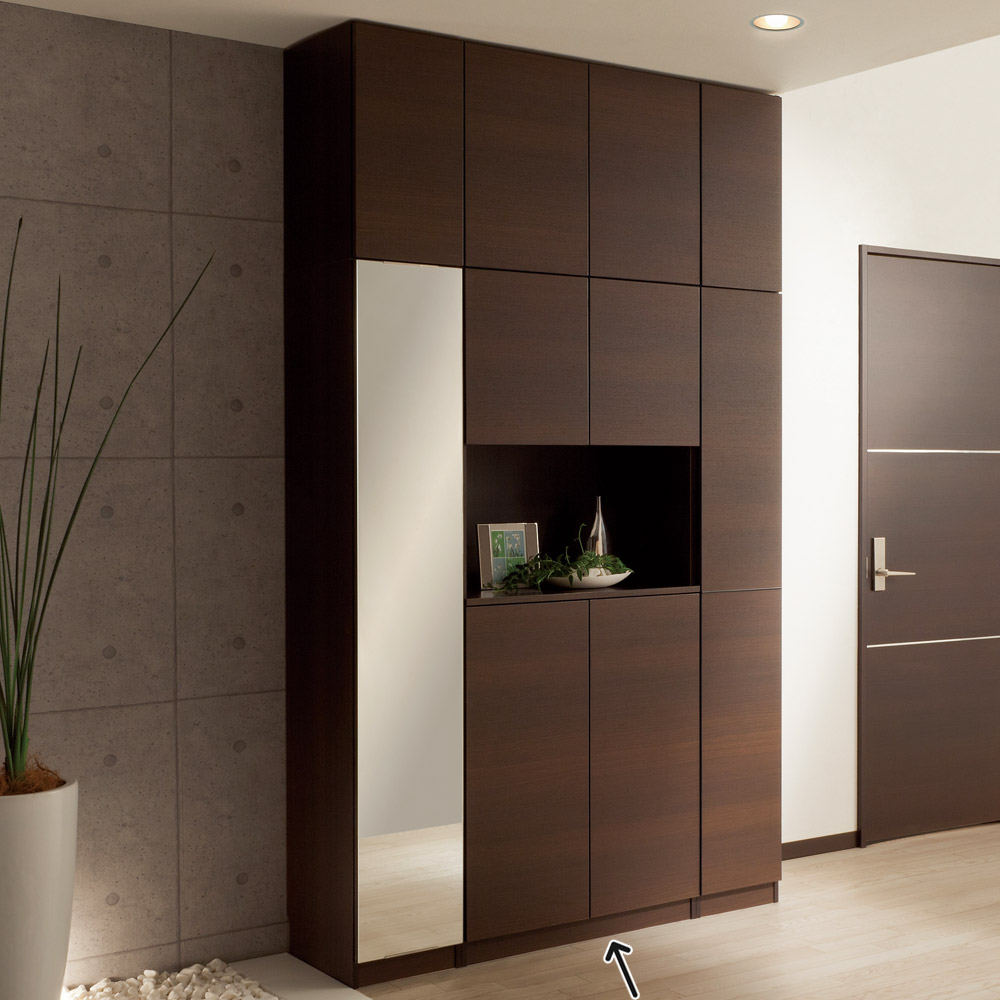 インテリアに合わせて8色&13タイプから選べるシューズボックス オープン 幅75高さ180.5cm 下駄箱 シューズボックス 玄関収納 631508