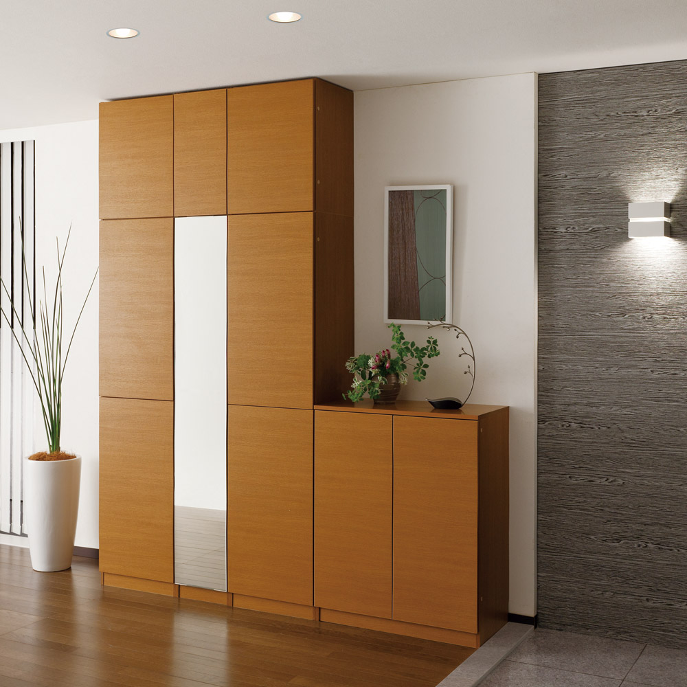 インテリアに合わせて8色&13タイプから選べるシューズボックス 扉 幅45高さ180.5cm(右開き) 下駄箱 シューズボックス 玄関収納 631549