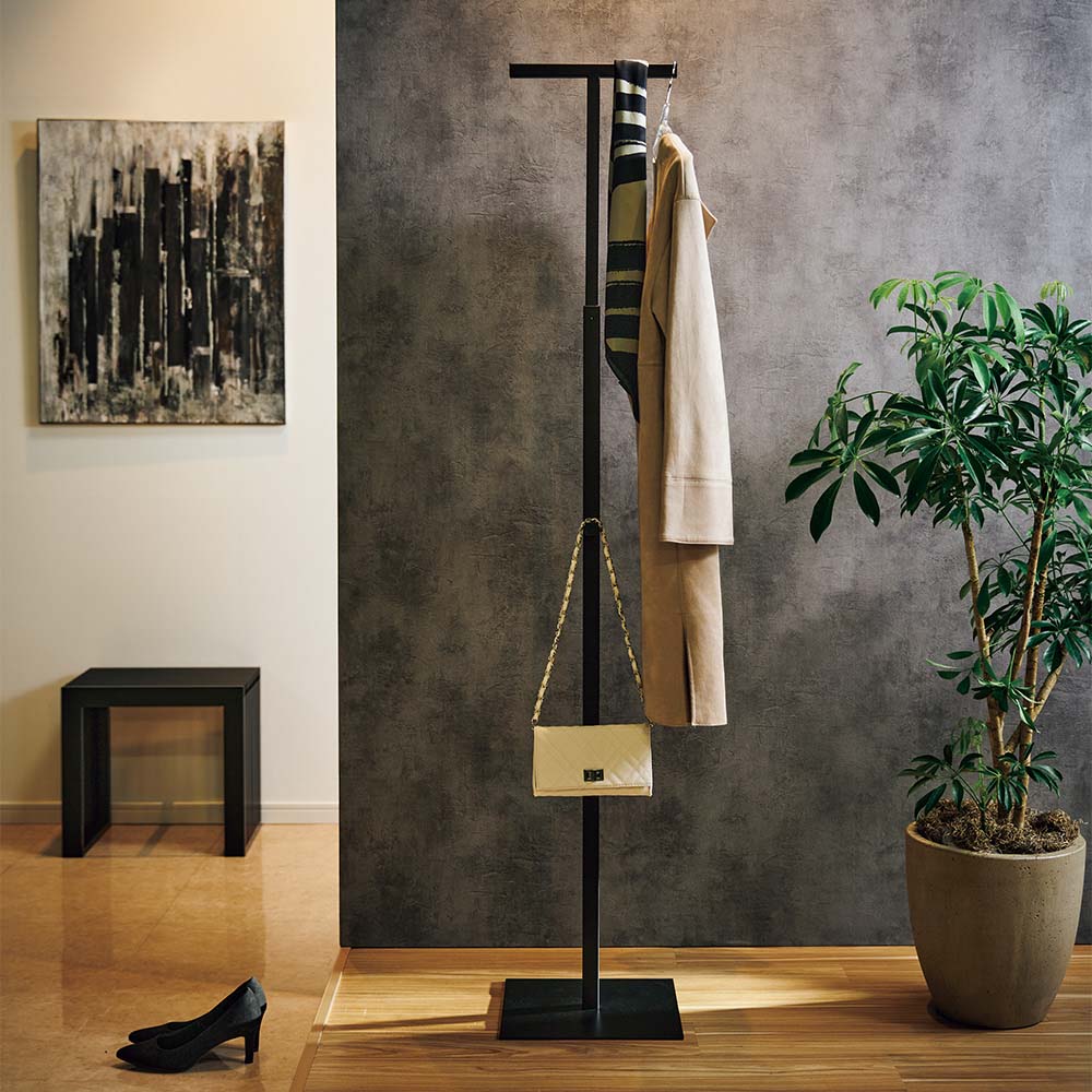 国産ストロングハンガーラック T型 幅30cm奥行30cm コートハンガー コート掛け 衣類収納 631912