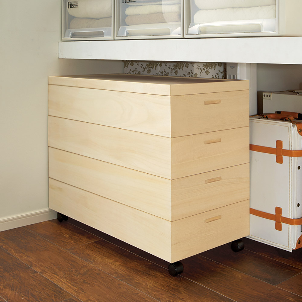 総桐衣装ケース 幅91cmタイプ 4段（深4） 収納ボックス 小物収納 フリーボックス 633108