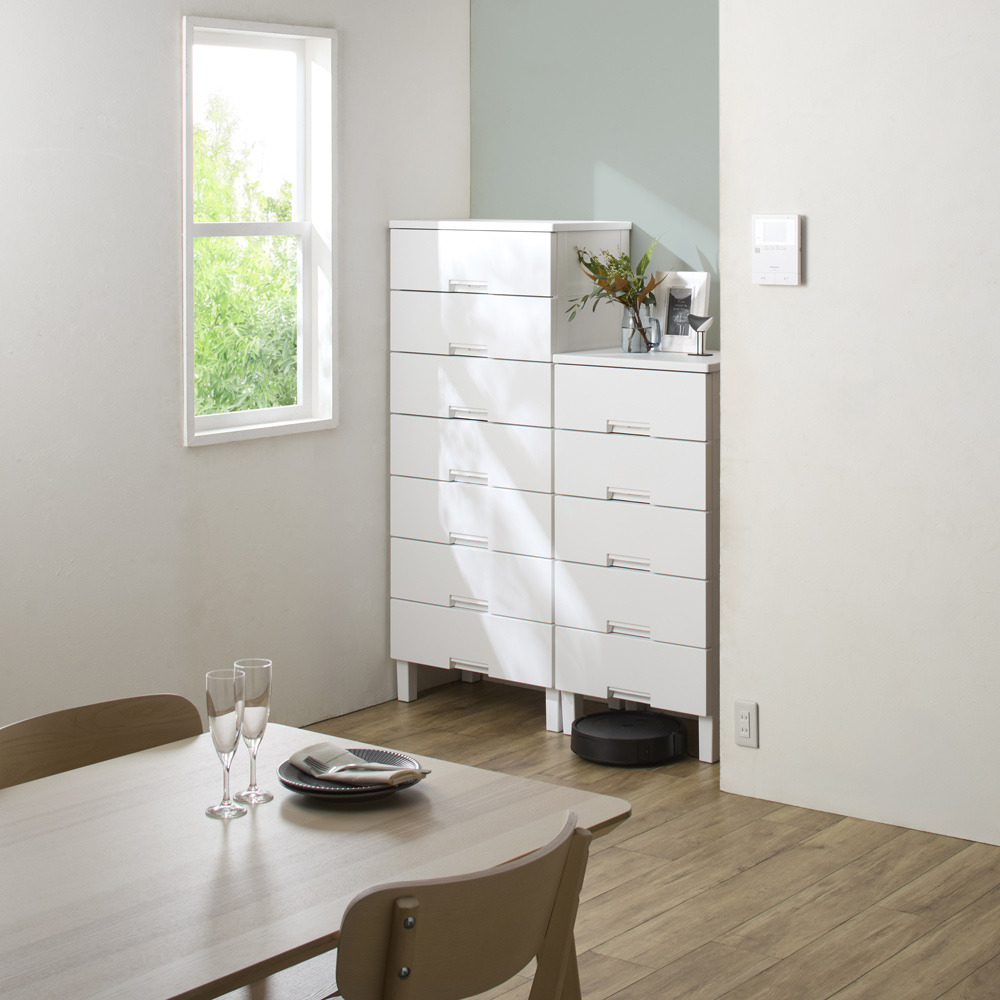 インテリアに美しく調和するフィッツチェスト 幅65cmタイプ 7段・高さ144cm 衣類 衣装ケース 収納ケース 衣類収納 633326