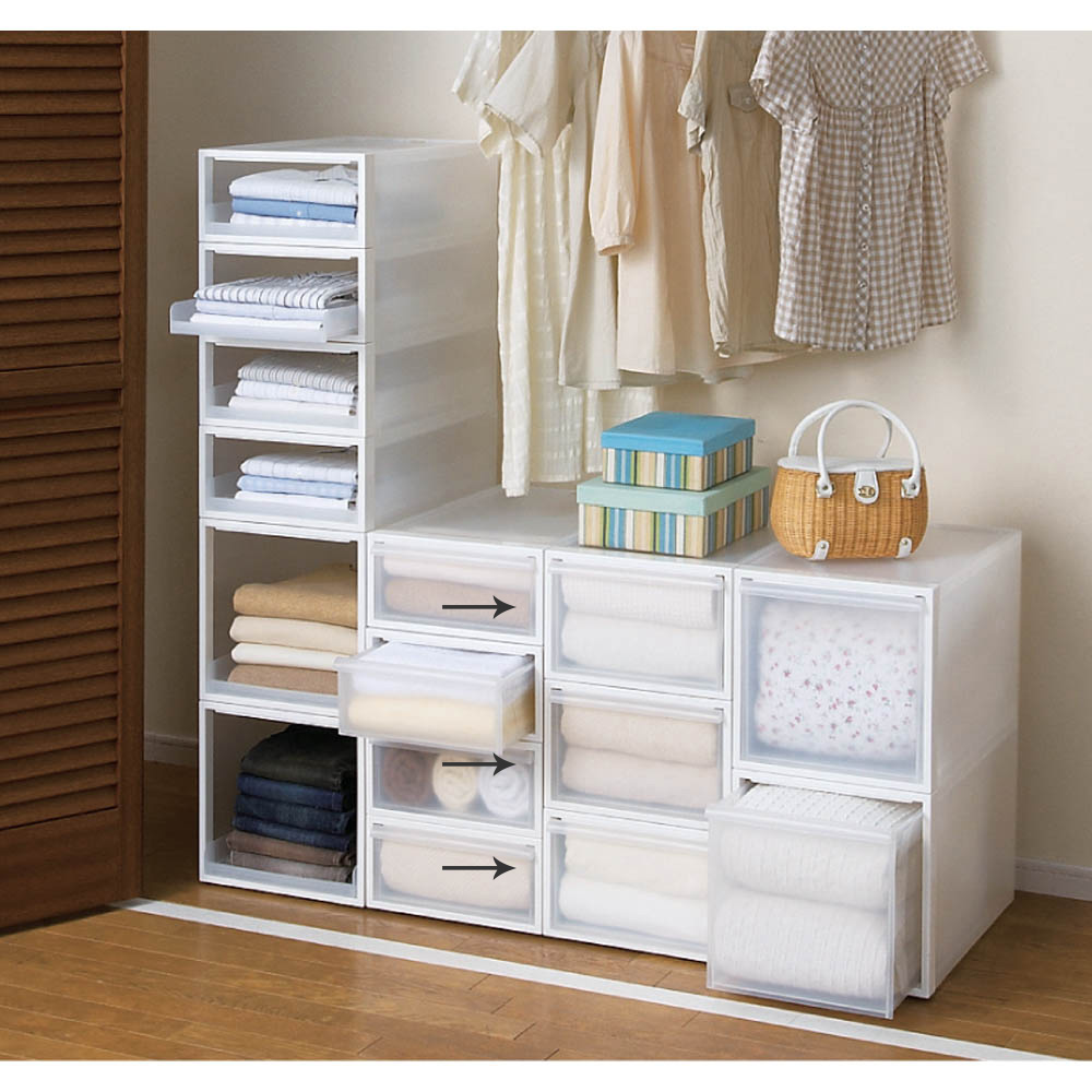 クローゼットシステム 引き出しタイプ 3個組 収納ボックス 小物収納 フリーボックス 633346