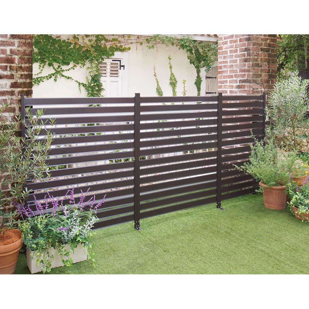 簡単リフォームアルミボーダーフェンス ハイタイプ高さ149cm・幅120cm（お得な同色2枚組） 633506