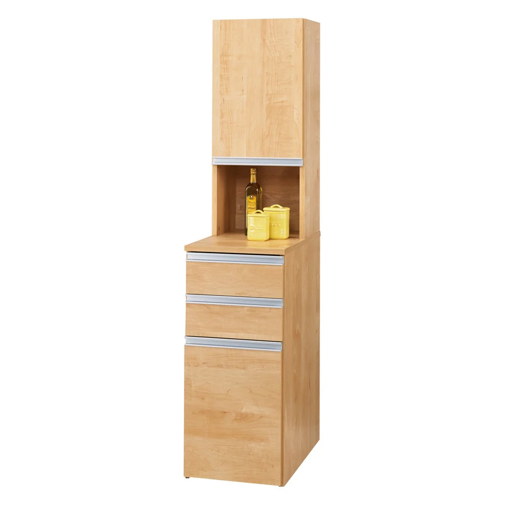 ［幅39奥行61高さ176cm］分別ゴミ箱付きすき間収納庫 3分別 日本製 キッチンストッカー 隙間収納 キッチン収納 640718