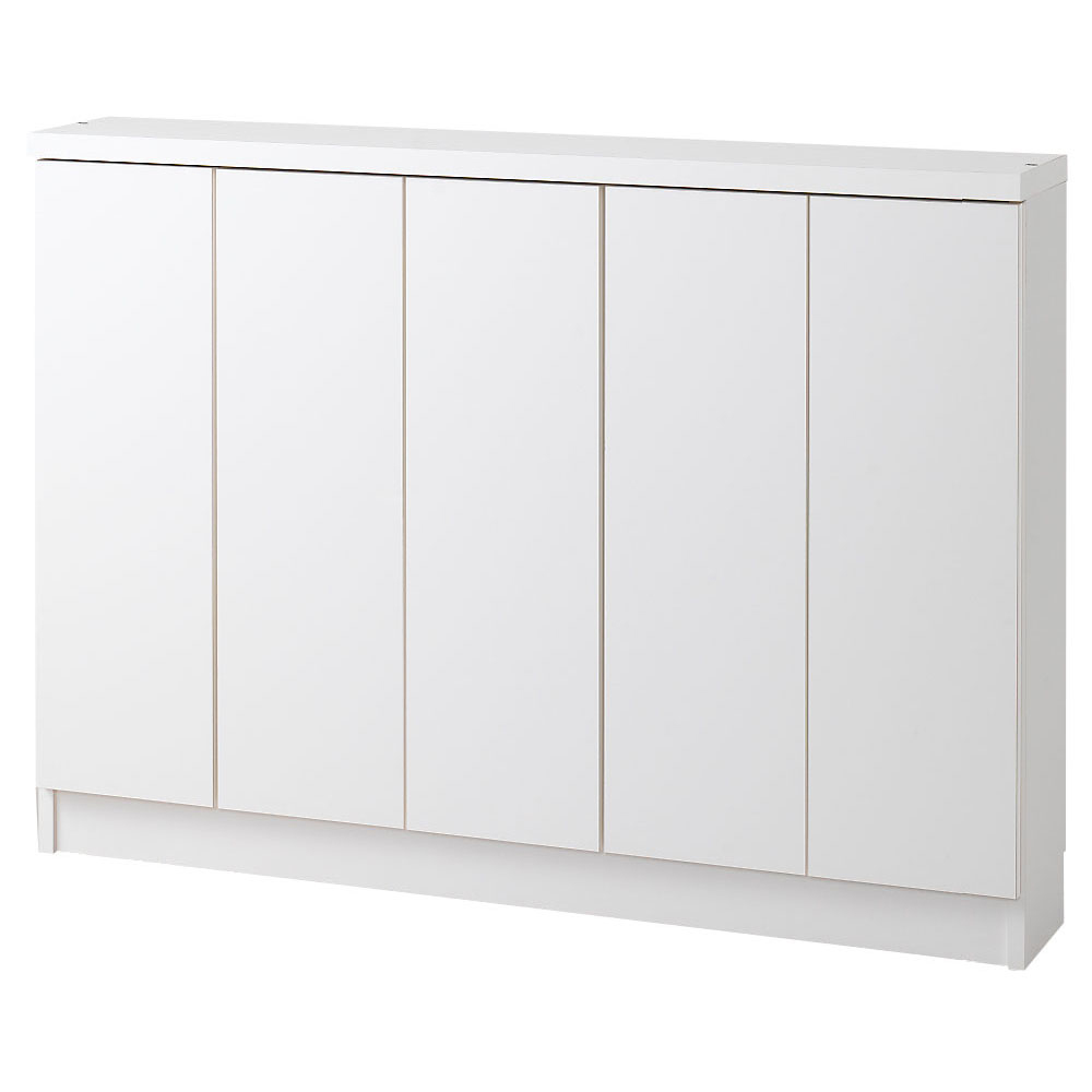 シンプルカウンター下収納庫（奥行30高さ87cm） 5枚扉タイプ 幅121.5cm キッチンカウンター下収納 キッチン収納 641455