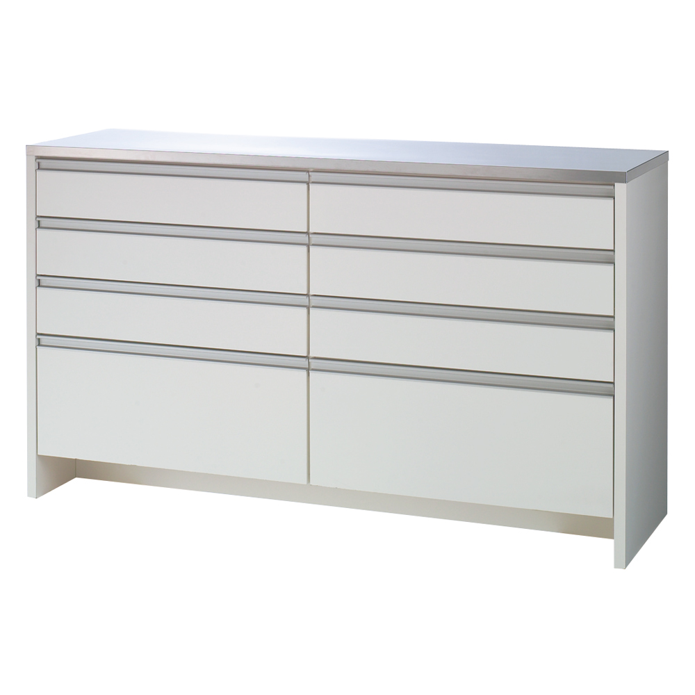 ステンレストップ間仕切りカウンター 幅150cm キッチンカウンター キッチン収納 641515