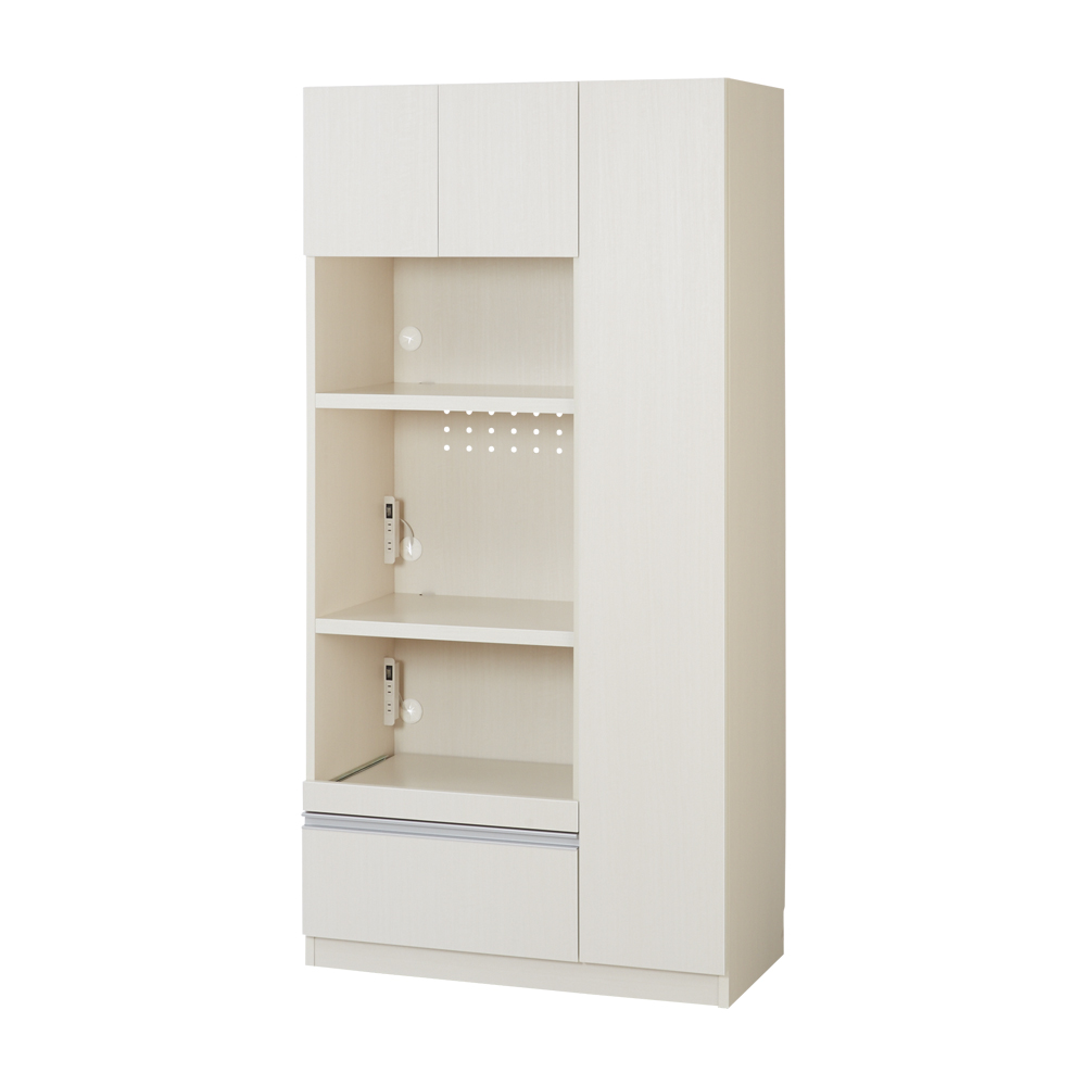 家電も食器もたっぷり収納！天井ぴったりキッチンシリーズ マルチボード 幅90cm奥行50cm レンジ台 キッチンラック キッチン収納 641710