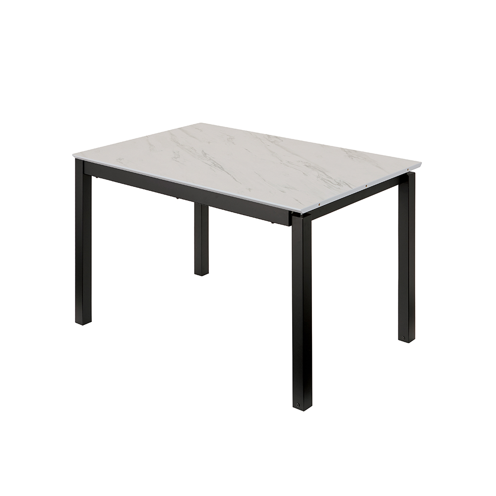 奥行コンパクト伸長式石目調ダイニングテーブル 幅90cm・130cm（伸長幅40cm）奥行70cm 伸長式 スライドテーブル テーブル 641814