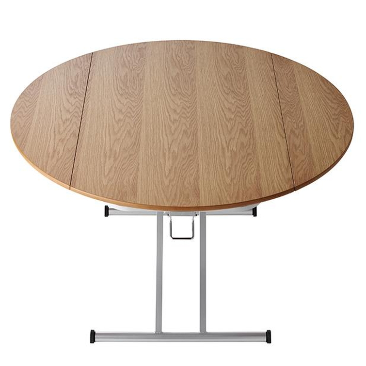 丸形昇降バタフライテーブル幅120 昇降式 リフティングテーブル テーブル 641818