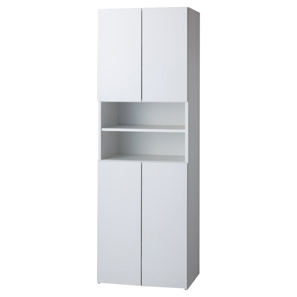 組立不要 出し入れしやすい(自由に使える)光沢仕上げ快適収納庫 幅60奥行45cm 洗面所収納 隙間収納 トイレ 洗面所 ランドリー収納 642217