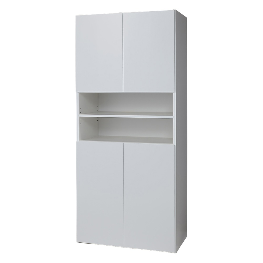 組立不要 出し入れしやすい(自由に使える)光沢仕上げ快適収納庫 幅80奥行45cm 洗面所収納 隙間収納 トイレ 洗面所 ランドリー収納 642218