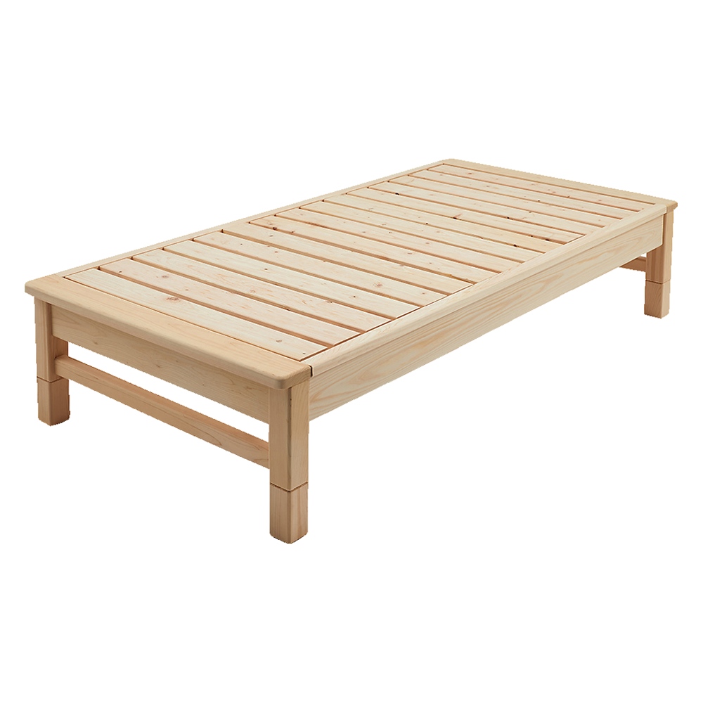 ≪幅98cm≫東濃ひのき 高さ調節すのこベッド 長さ200cm 木製ベッド ベッド 642404