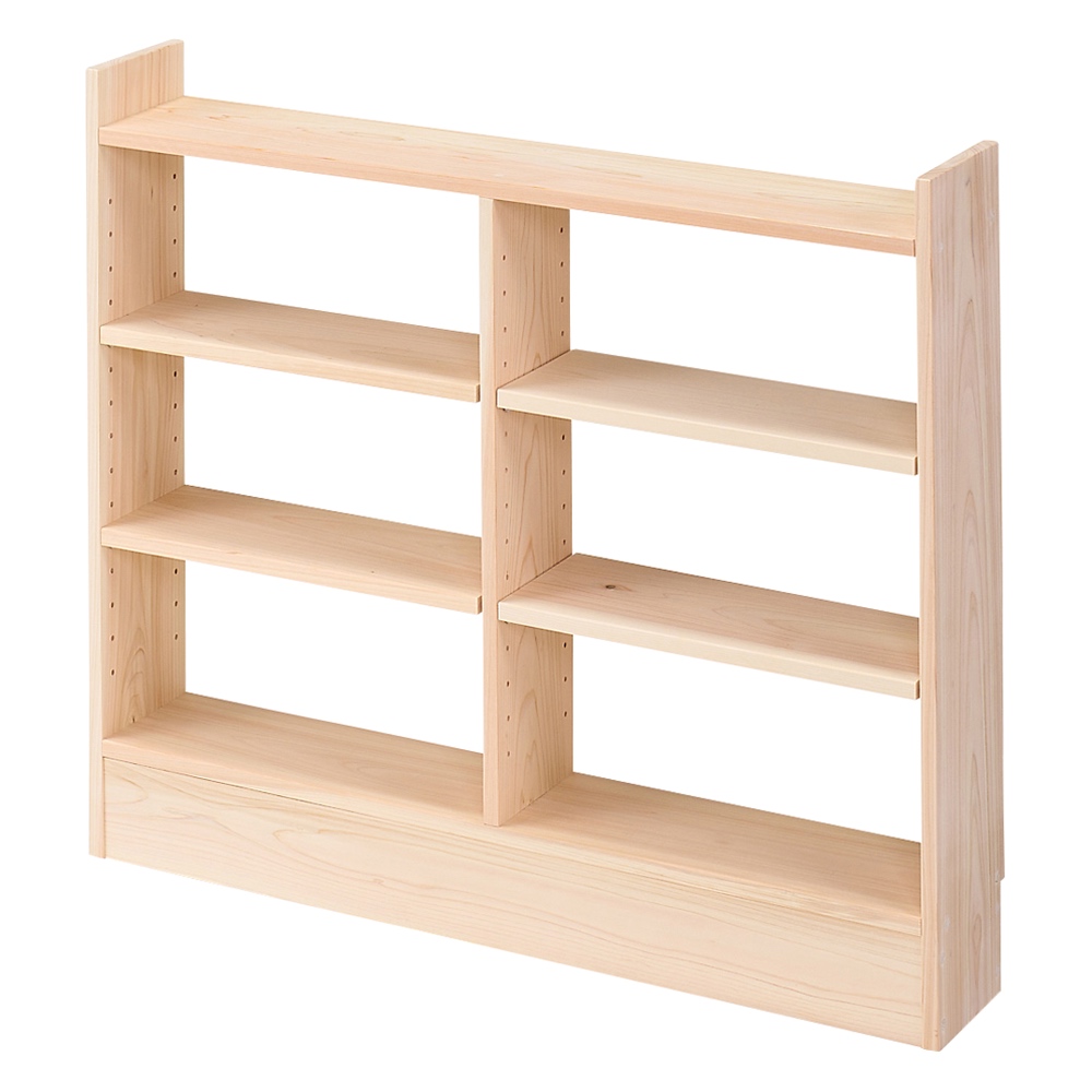 薄型奥行15cm国産東濃檜の天然木頑丈ラック 幅90cm高さ70cm キッチンカウンター下収納 キッチン収納 642405