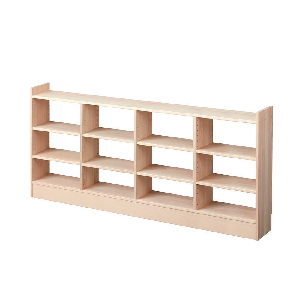 奥行21cm東濃ひのき薄型頑丈ラック 幅150cm高さ70cm キッチンカウンター下収納 キッチン収納 642416