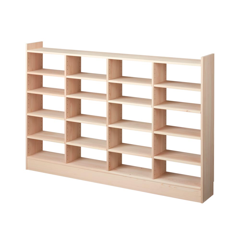 奥行21cm東濃ひのき薄型頑丈ラック 幅150cm高さ100cm キッチンカウンター下収納 キッチン収納 642422