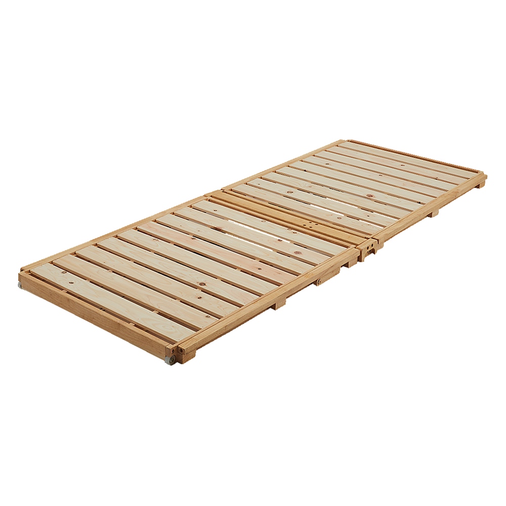 ≪幅80cm≫ ベッド単品 ぴったり並べられる折りたたみ ひのきすのこベッド ベッド単品 すのこベッド ベッド 642511