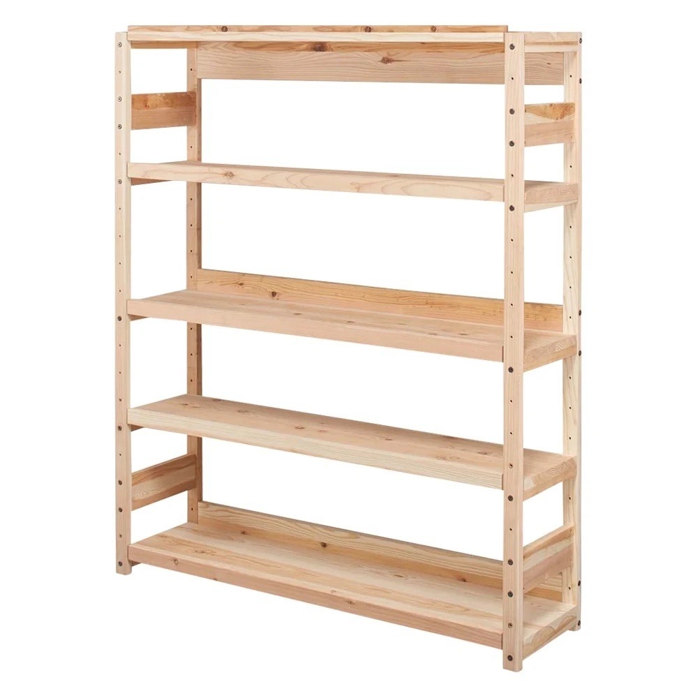 日田杉 天然木頑丈ラック ハイタイプ 幅150cm キャビネット リビングボード リビング収納 642520