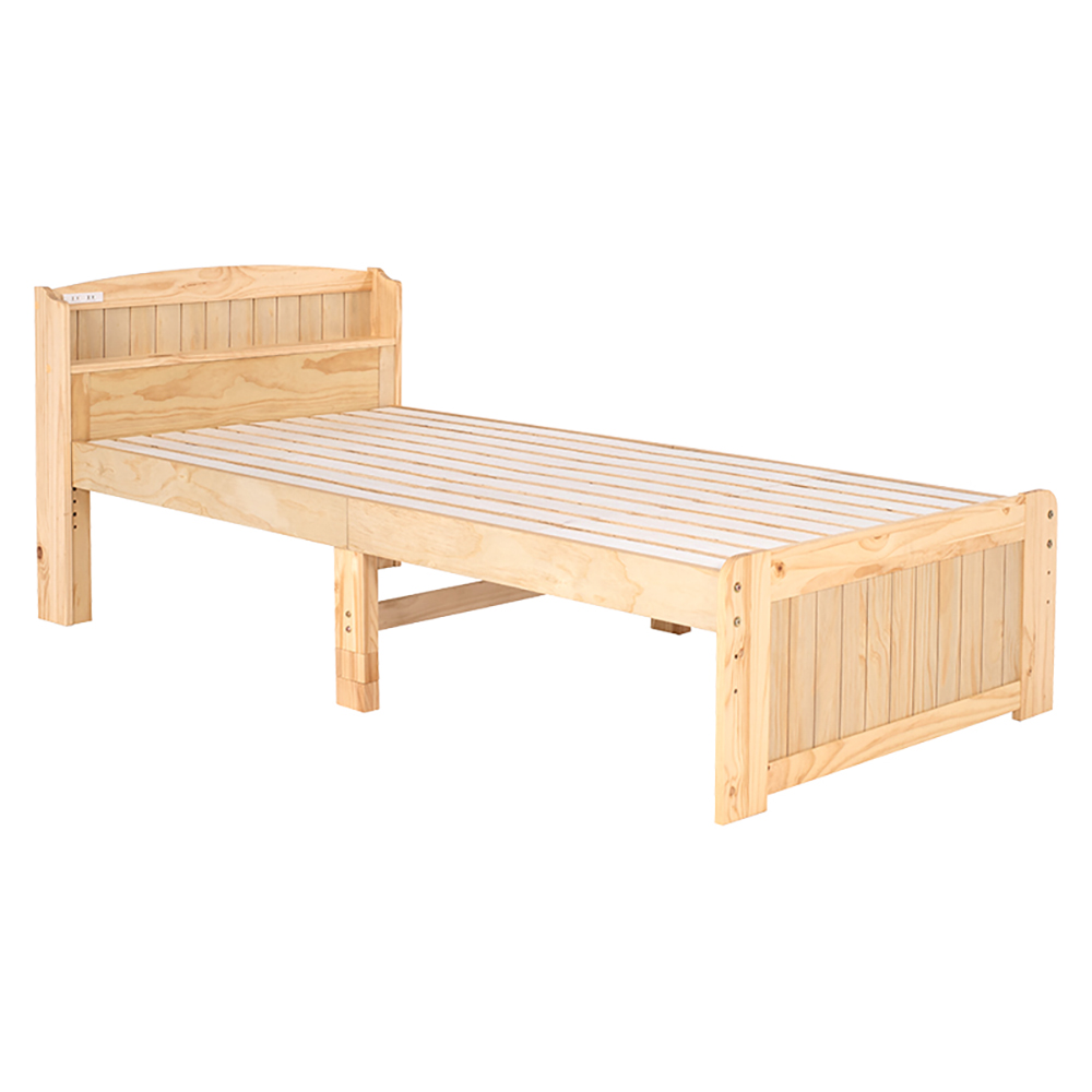 たっぷり収納スペース天然木ベッド シングル 木製ベッド ベッド 642609