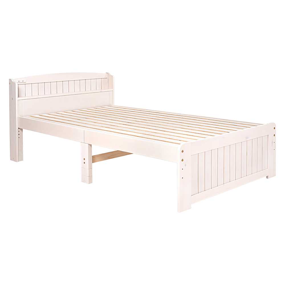 たっぷり収納スペース天然木ベッド セミダブル 木製ベッド ベッド 642610