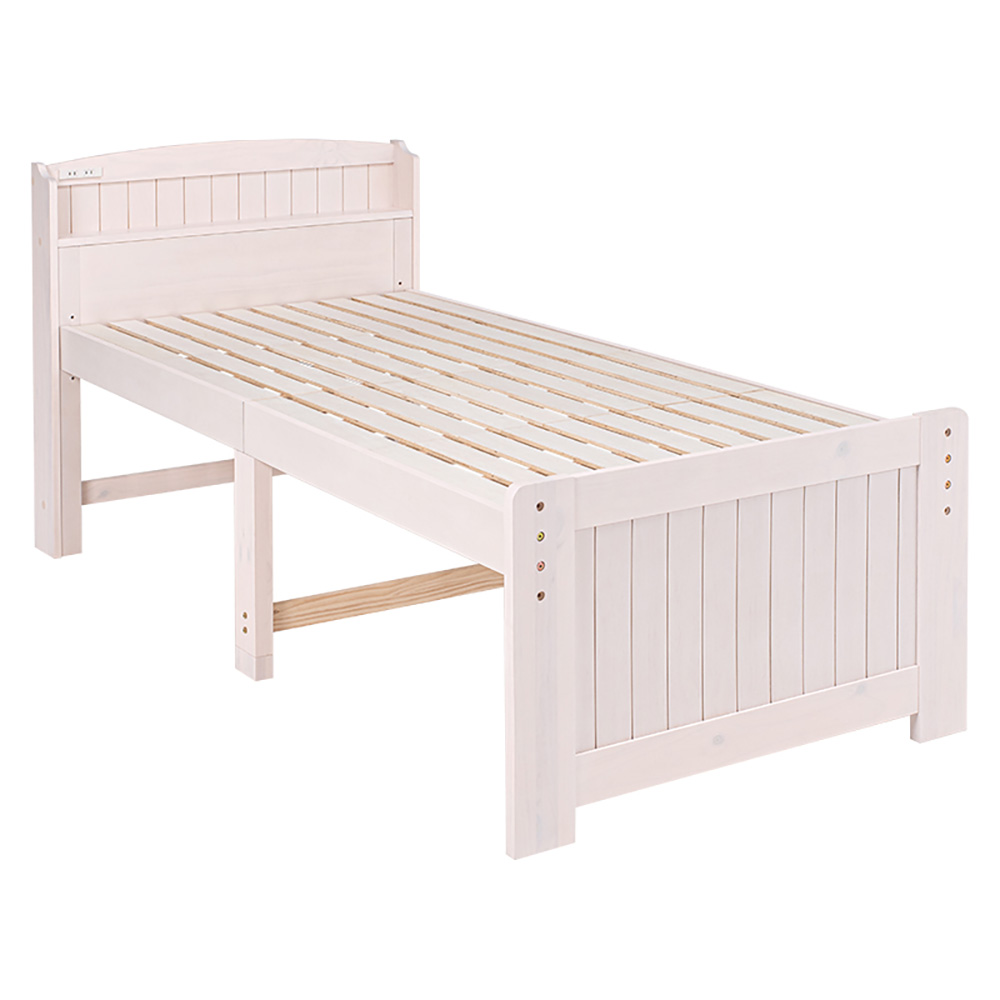 たっぷり収納スペース天然木ベッド シングルハイ 木製ベッド ベッド 642611