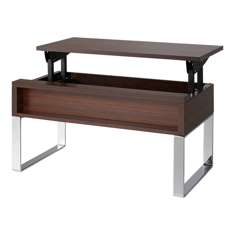 収納もたっぷり!腰かけながら使えるリフティングテーブル 幅90cm 昇降式 リフティングテーブル テーブル 642807