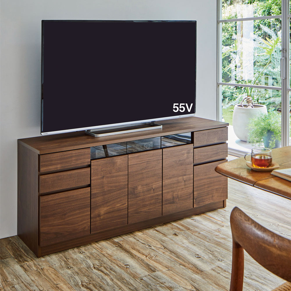 大容量収納テレビ台 幅173.5高さ62cm 【リビング収納を1台で解決】 壁面収納テレビ台 テレビ台 テレビボード 643026