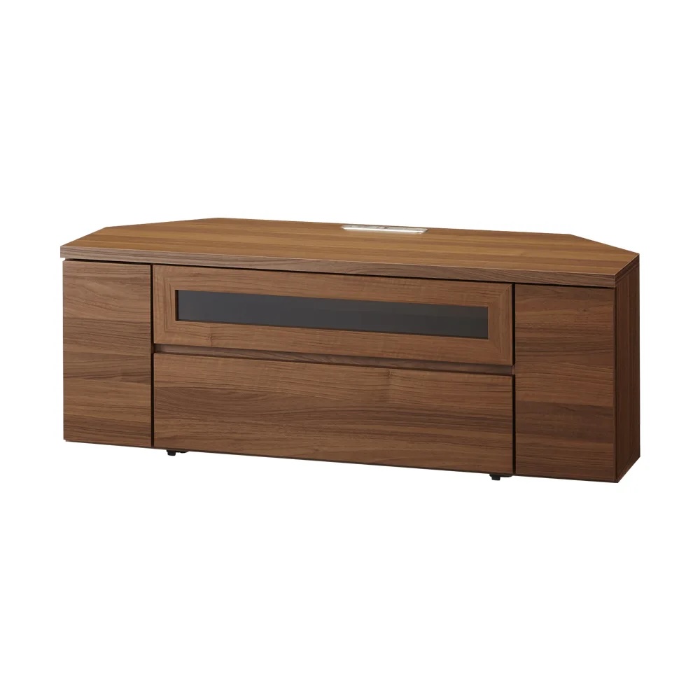 ［幅120cm高さ44cm］天然木調コーナーテレビ台 隠しキャスター付き 日本製 完成品 コーナーテレビ台 テレビ台 テレビボード 643028