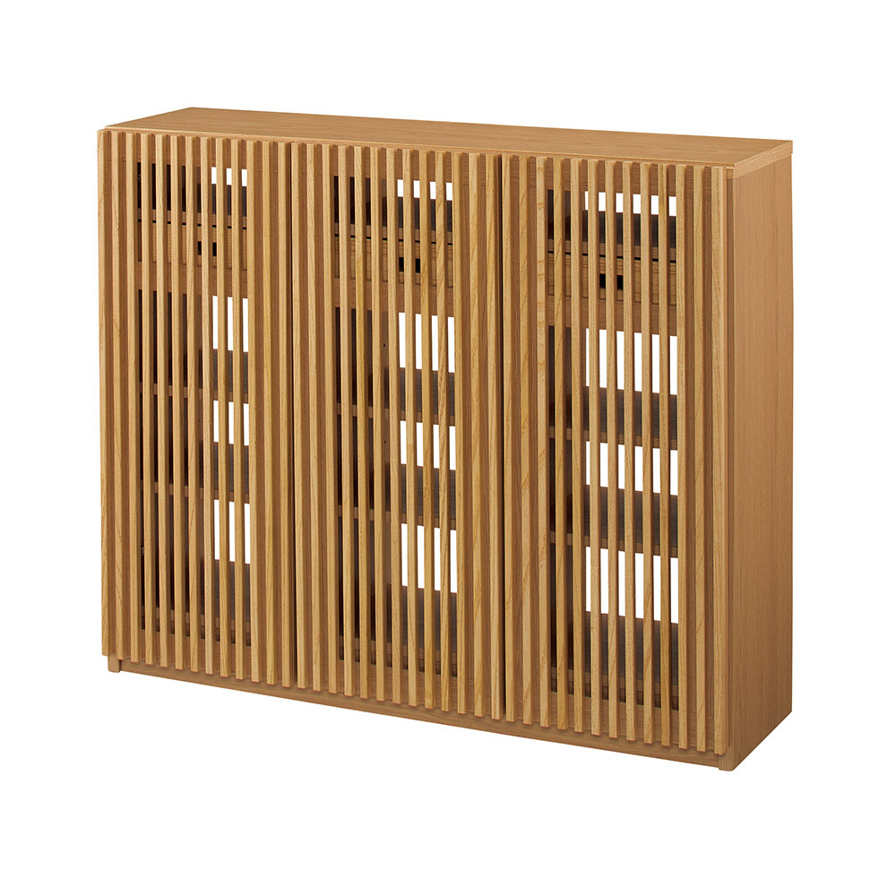 両面から取り出せるリビングキャビネット 幅120cm奥行35cm高さ100cm キャビネット リビングボード リビング収納 643202