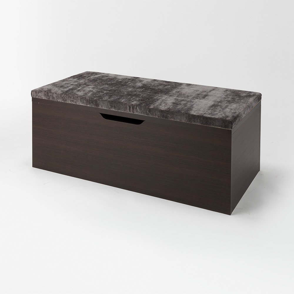 くつろぎのベロア調小上がり収納 フタ収納タイプ 幅120cm奥行60cm高さ46.5cm ユニットシェルフ リビング収納 643261