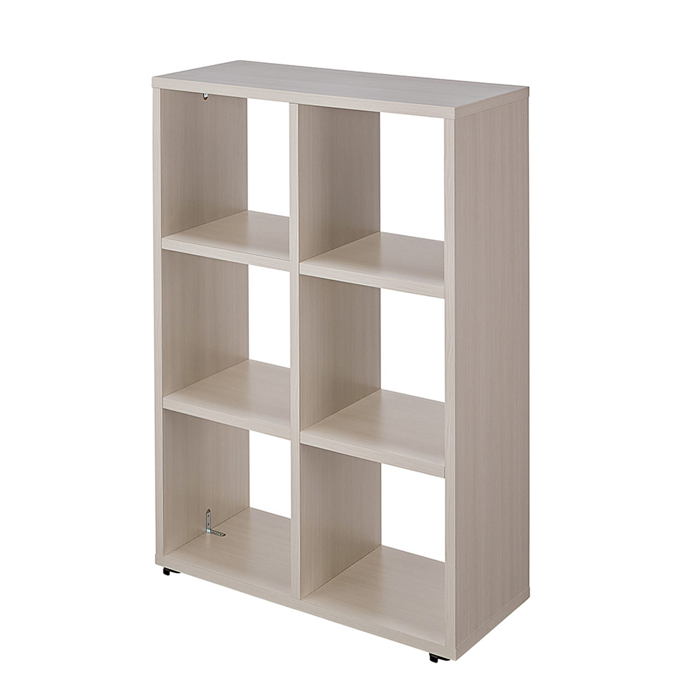 キャスター付きオープンラック 幅119cm高さ117cm奥行35cm ウッドラック 木製シェルフ 本棚 ラック シェルフ 643304