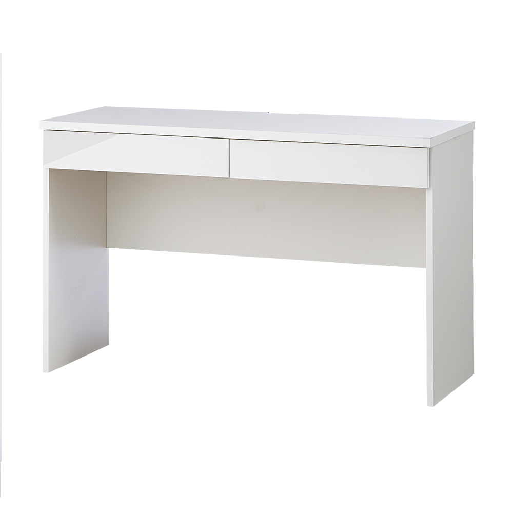 光沢リビングシリーズ デスク 幅120cm パソコン PC ワーク 袖机 机 643311