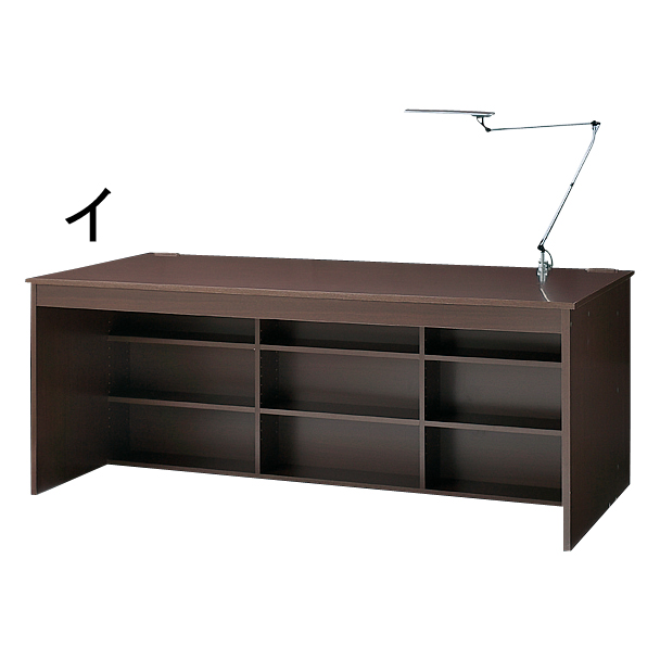 奥行たっぷり収納デスク 幅180cm オフィス 事務 書斎机 机 643406