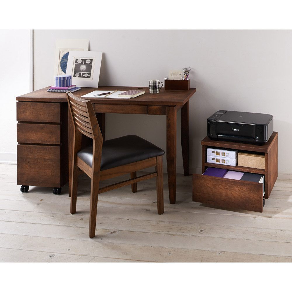 北欧カントリー風 ウッドデスクシリーズ デスク 幅90奥行50cm オフィス 事務 書斎机 机 643427