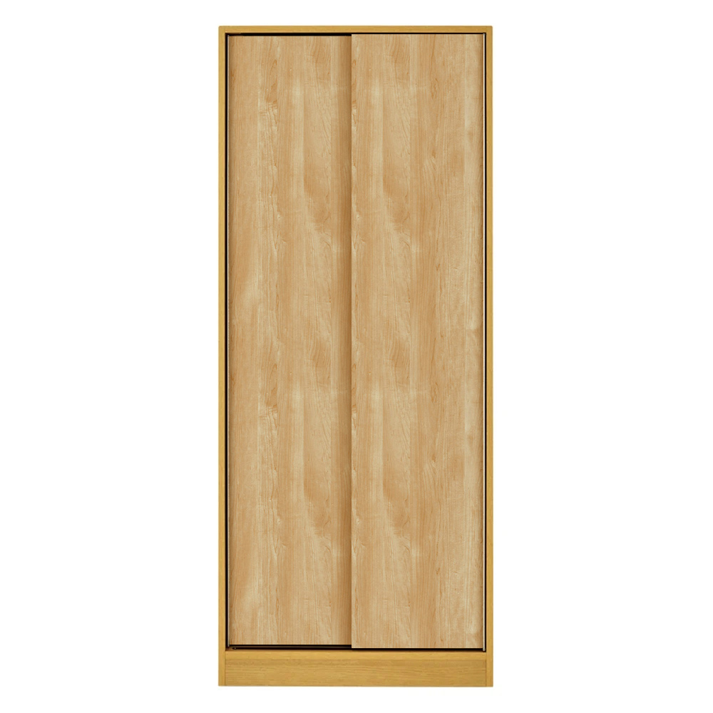 狭い場所でも収納たっぷり引き戸壁面収納シリーズ 収納庫 段違い棚タイプ 幅75cm 本棚 ブックシェルフ 書棚 ラック シェルフ 643504