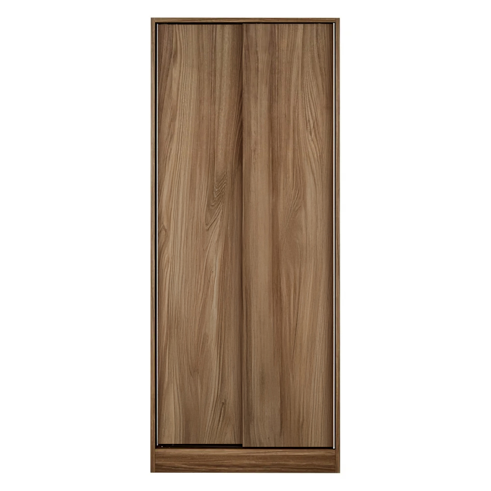 狭い場所でも収納たっぷり引き戸壁面収納シリーズ 収納庫 段違い棚タイプ 幅75cm 本棚 ブックシェルフ 書棚 ラック シェルフ 643504