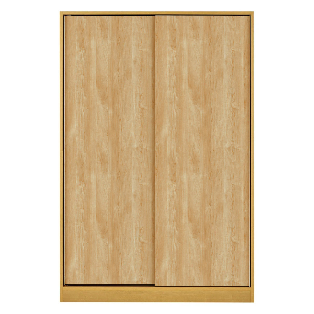 狭い場所でも収納たっぷり引き戸壁面収納シリーズ 収納庫 段違い棚タイプ 幅120cm 本棚 ブックシェルフ 書棚 ラック シェルフ 643506