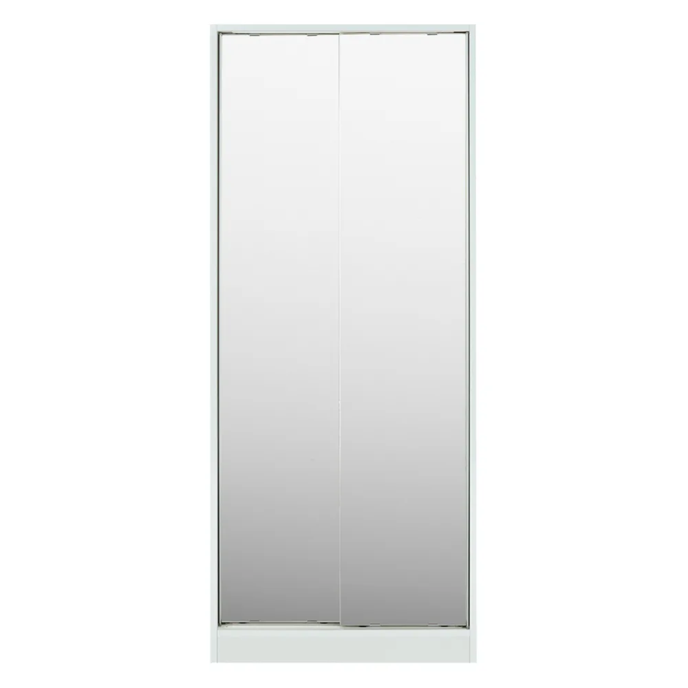 狭い場所でも収納たっぷり引き戸壁面収納シリーズ 収納庫 ミラー扉タイプ 幅75cm リビング壁面収納 壁面収納 システム収納 643507